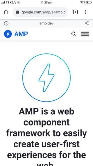 Sử dụng chữ "i" để chuyển sang Trang web dành cho thiết bị di động không phải AMP