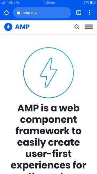 Sử dụng chữ "i" để chuyển sang Trang web dành cho thiết bị di động không phải AMP