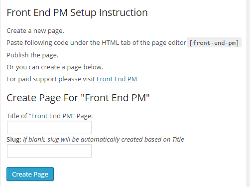 Sử dụng Plugin Front End PM cho WordPress