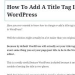 Liên kết tiêu đề bài viết  WordPress