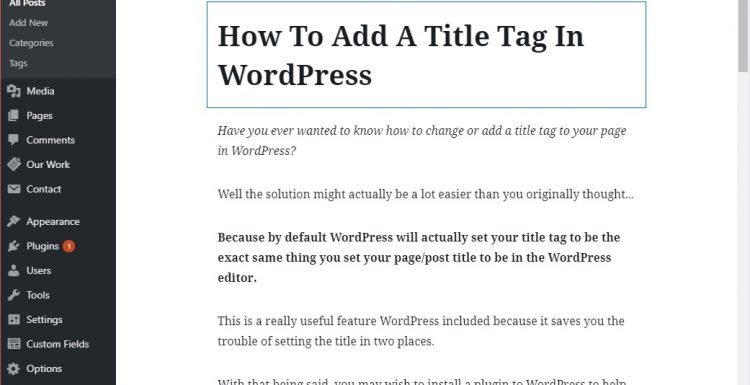 Liên kết tiêu đề bài viết  WordPress 
