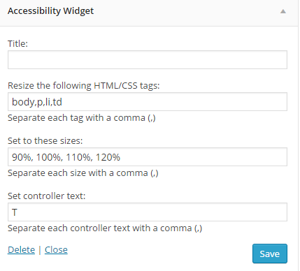 Sử dụng Plugin tiện ích trợ năng để thêm văn bản có thể thay đổi kích thước trong WordPress