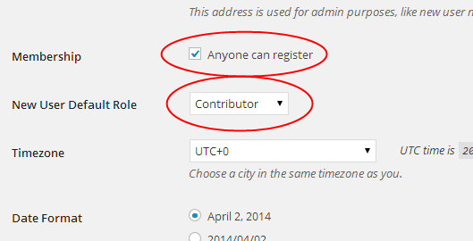 Cách cho phép người dùng đã đăng ký gửi bài đăng trên blog