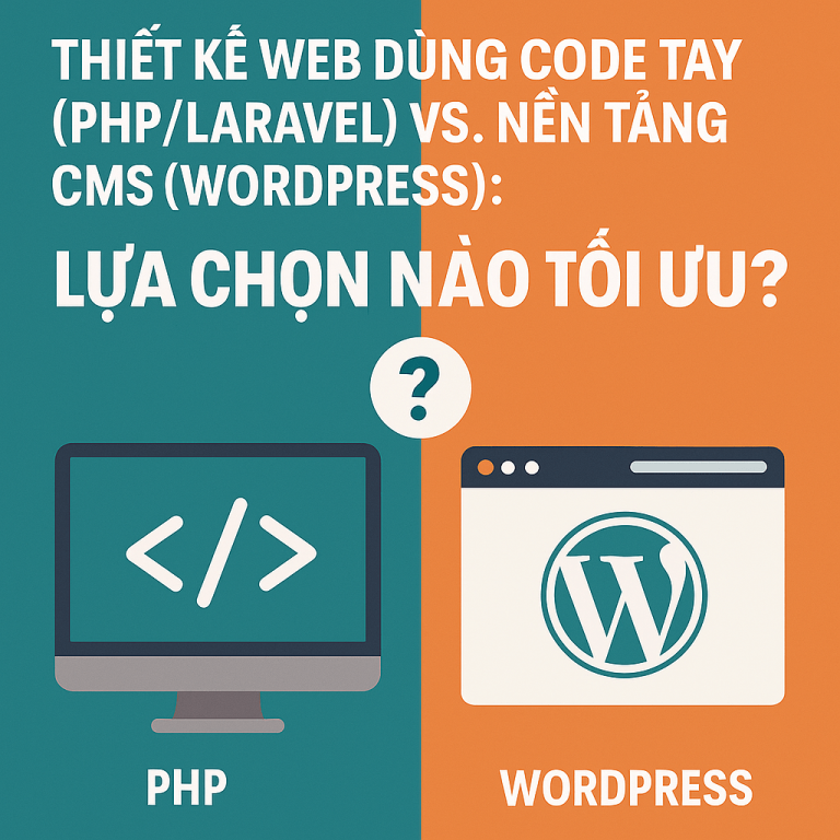 Thiết Kế Web Dùng Code Tay (PHP/Laravel) vs. Nền Tảng CMS (WordPress): Lựa Chọn Nào Tối Ưu?