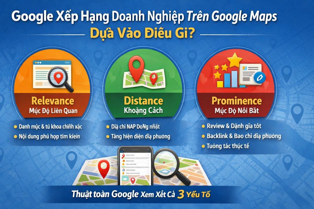 Google Xếp Hạng Doanh Nghiệp Trên Google Maps Dựa Vào Điều Gì?