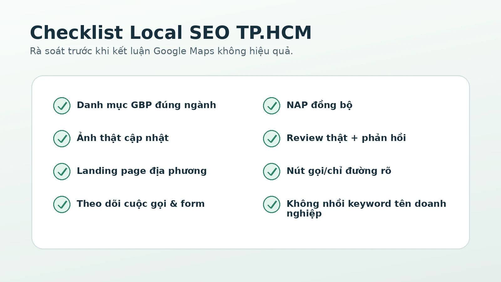 Local SEO với Google Business Profile, website và review