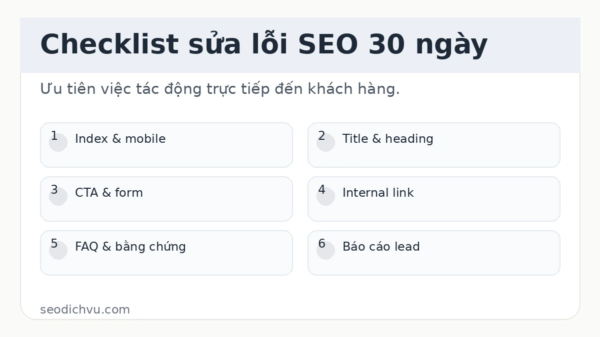 Checklist kiểm tra trước khi tăng ngân sách SEO