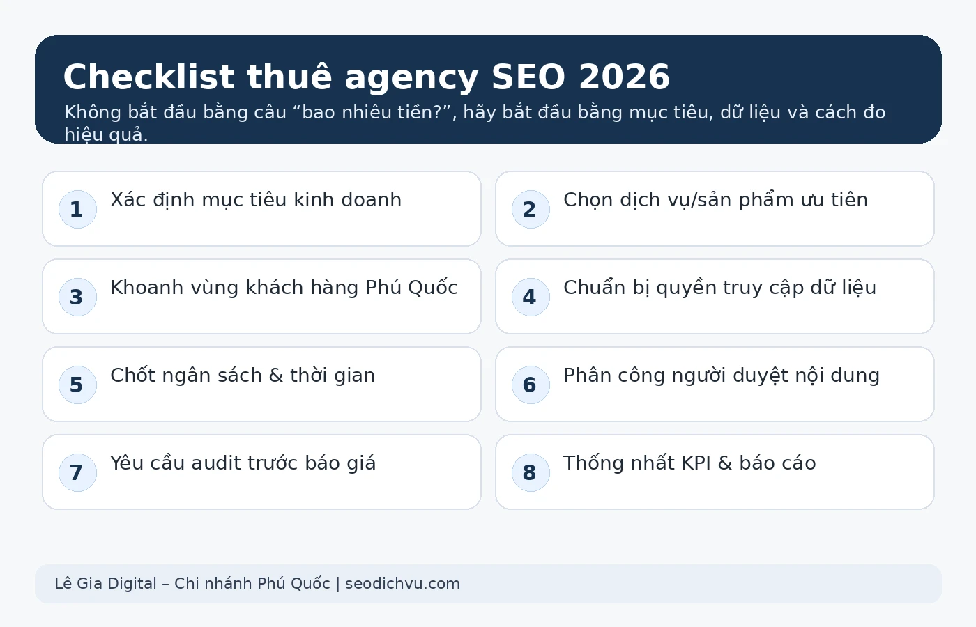 Checklist doanh nghiệp cần chuẩn bị trước khi làm SEO
