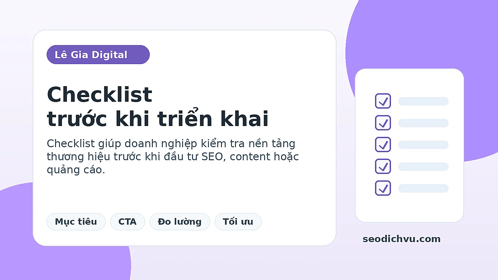 Checklist xây dựng thương hiệu số trước khi triển khai marketing online