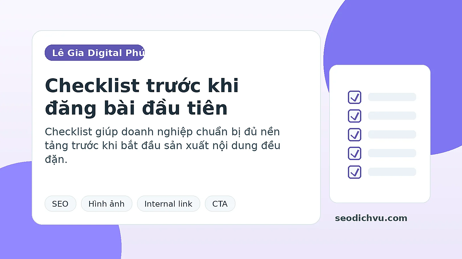 Checklist xây kênh blog chuyên nghiệp