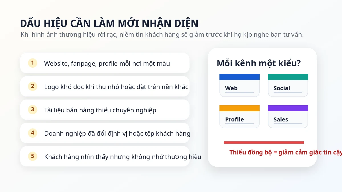 Dấu hiệu doanh nghiệp cần làm mới bộ nhận diện thương hiệu
