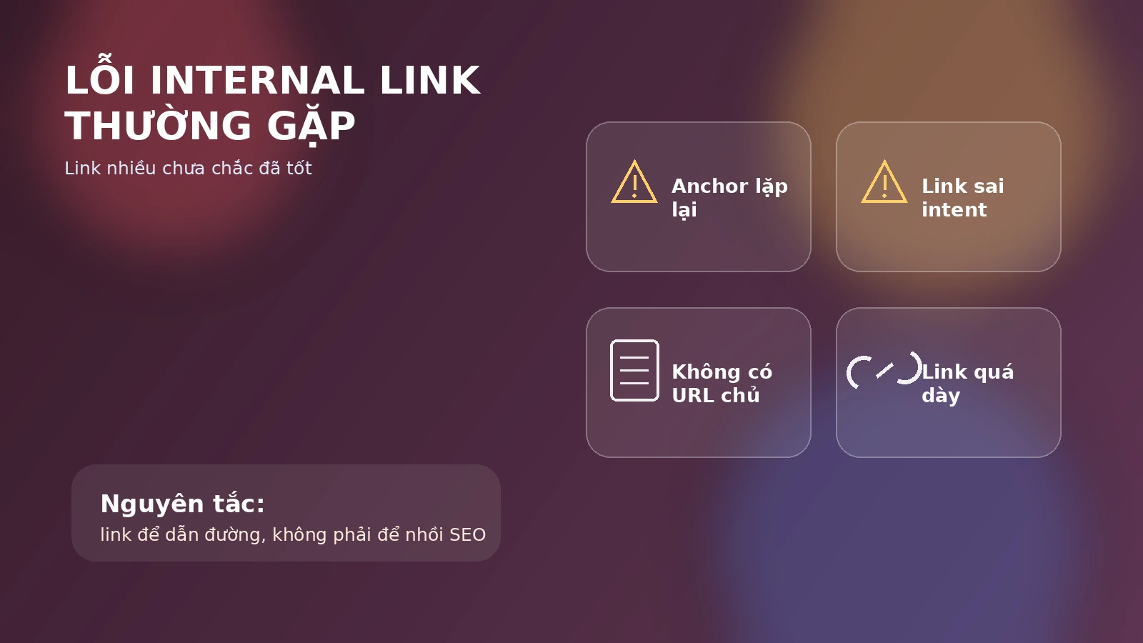 Lỗi internal links thường gặp trong SEO