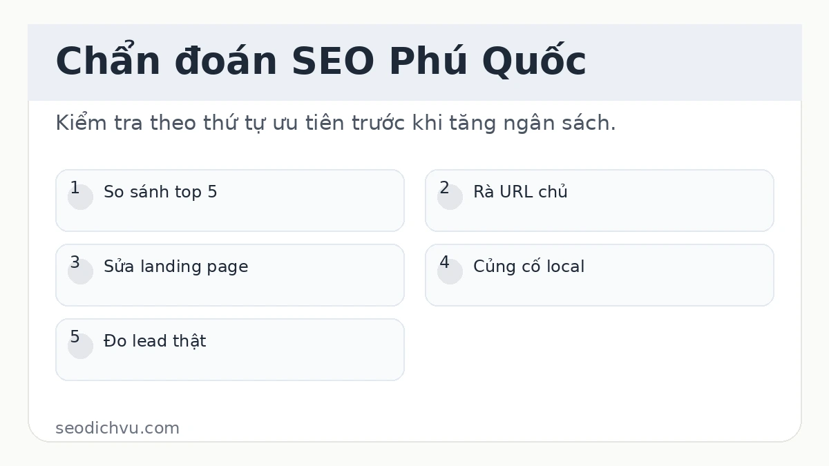 Quy trình chẩn đoán khoảng cách SEO với đối thủ