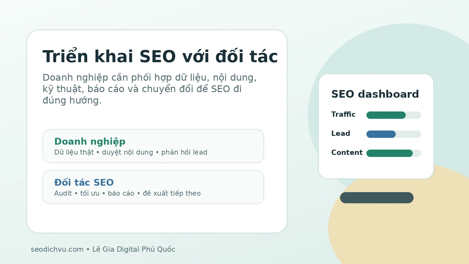 Doanh nghiệp phối hợp với đối tác trong quá trình triển khai SEO